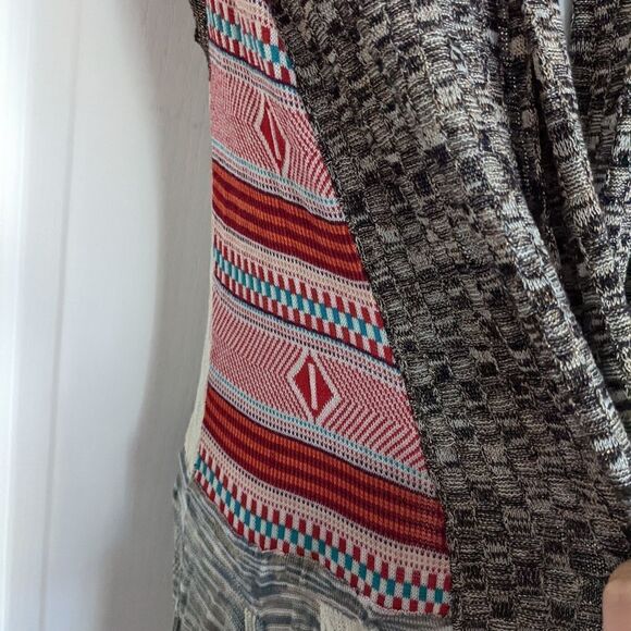 DESIGUAL Mencia Sleeveless Cardigan Vest Multi Color Size XS @O - Picture 3 of 11